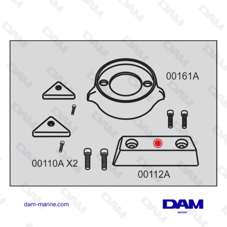 VOLVO 290-SP ALUMINUM ANODES KIT