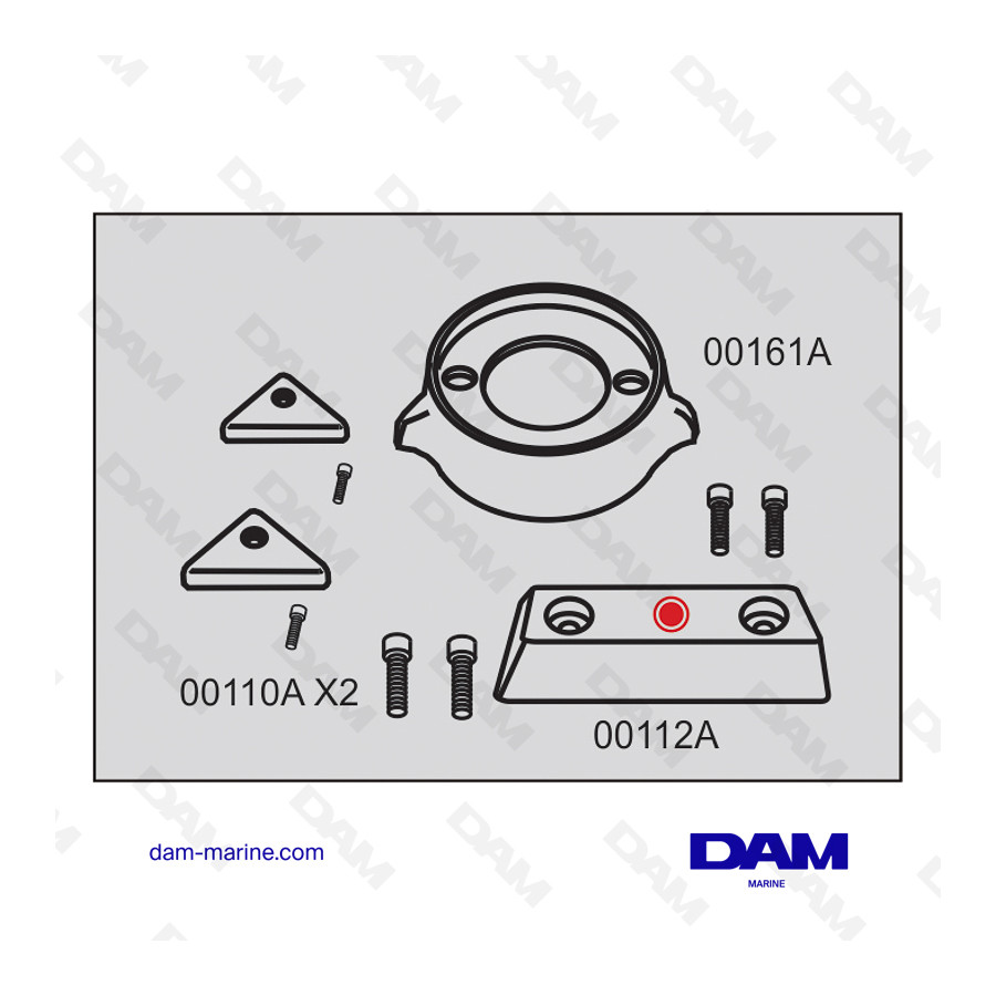 VOLVO 290-SP ALUMINUM ANODES KIT