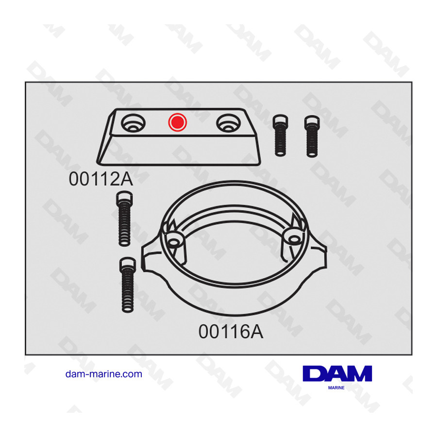KIT DE ÁNODO DE ALUMINIO BASE VOLVO DP
