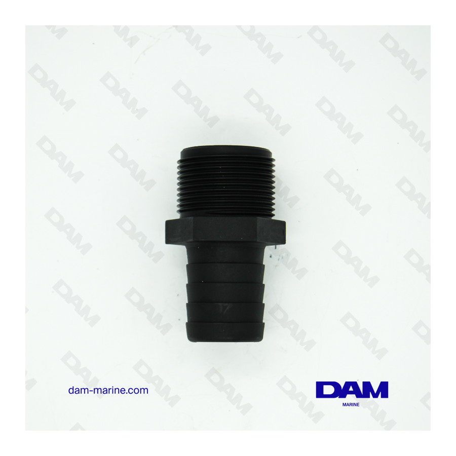 CONECTOR DE AGUA RECTO DE PLÁSTICO - 1"1/4 BSP X 32 MM