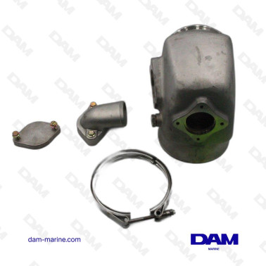 VOLVO D6 STAINLESS STEEL EXHAUST ELBOW - KIT
