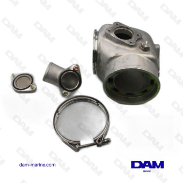 COUDE ECHAPPEMENT INOX VOLVO D6 - KIT