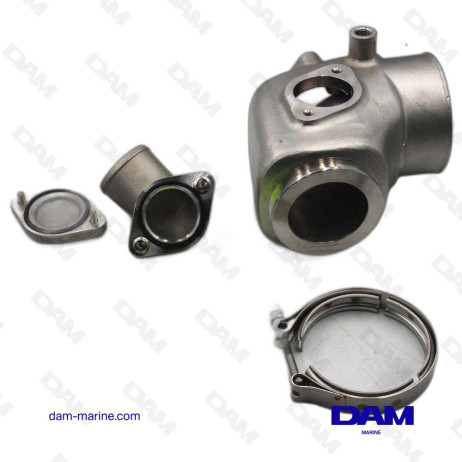 VOLVO D4 STAINLESS STEEL EXHAUST ELBOW - KIT
