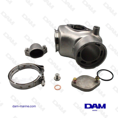 VOLVO D4 STAINLESS STEEL EXHAUST ELBOW - KIT