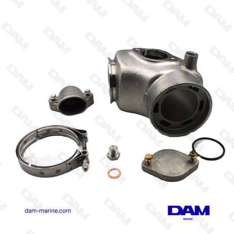 COUDE ECHAPPEMENT INOX VOLVO D4 - KIT