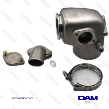 COUDE ECHAPPEMENT INOX VOLVO D4 - KIT