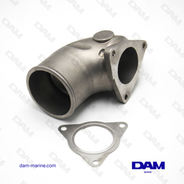 CODO DE ESCAPE DE ACERO INOXIDABLE YANMAR 3V