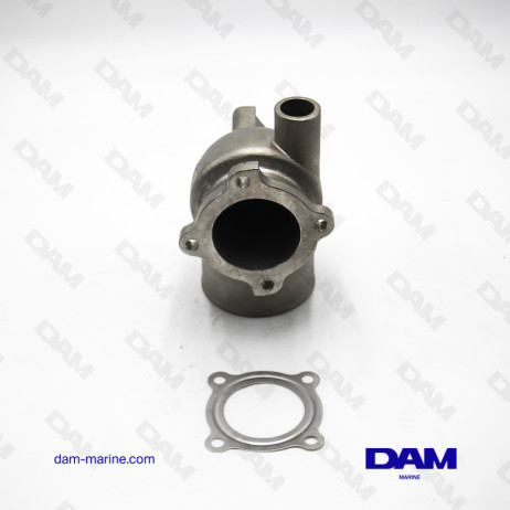 CODO DE ESCAPE DE ACERO INOXIDABLE YANMAR 4V