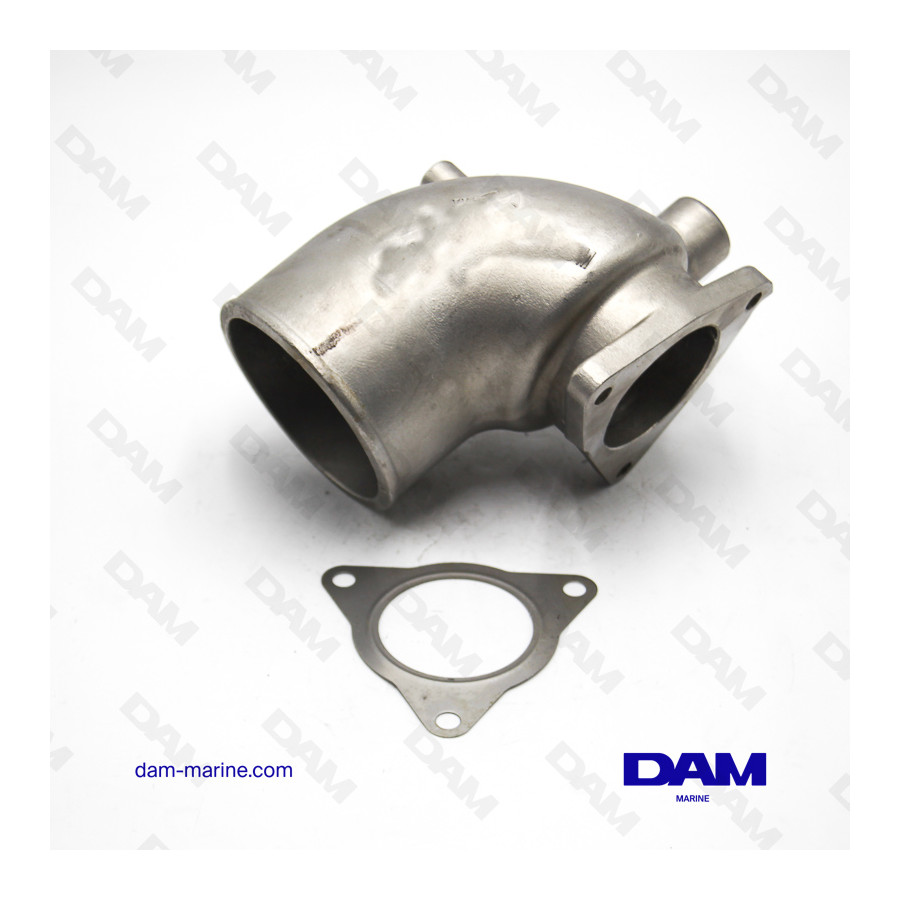 CODO DE ESCAPE DE ACERO INOXIDABLE YANMAR 3V