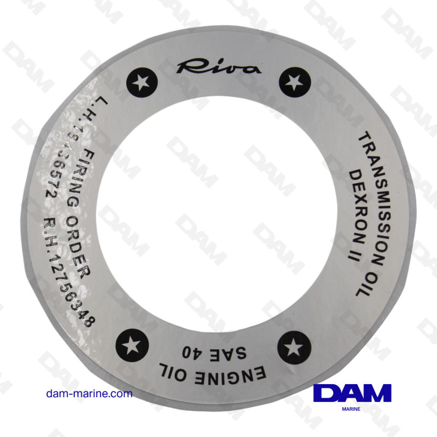 RIVA CARBURETOR FLAME ARRESTER STICKER