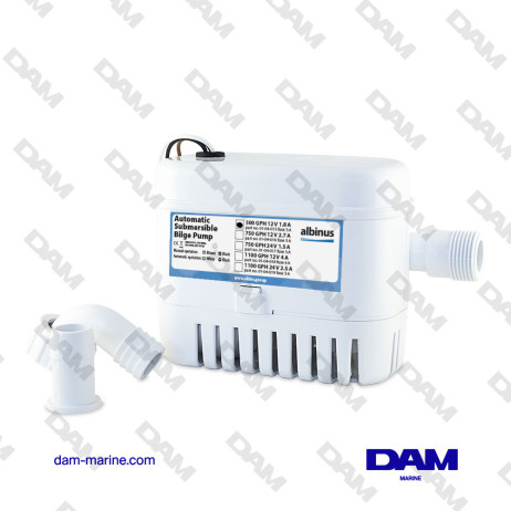 12V AUTOMATIC BILGE PUMP - 500GPH - 1892L