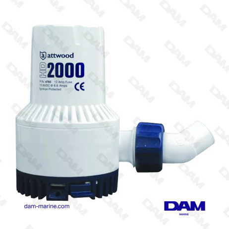 HD2000 24V 6840L MANUAL BILGE PUMP
