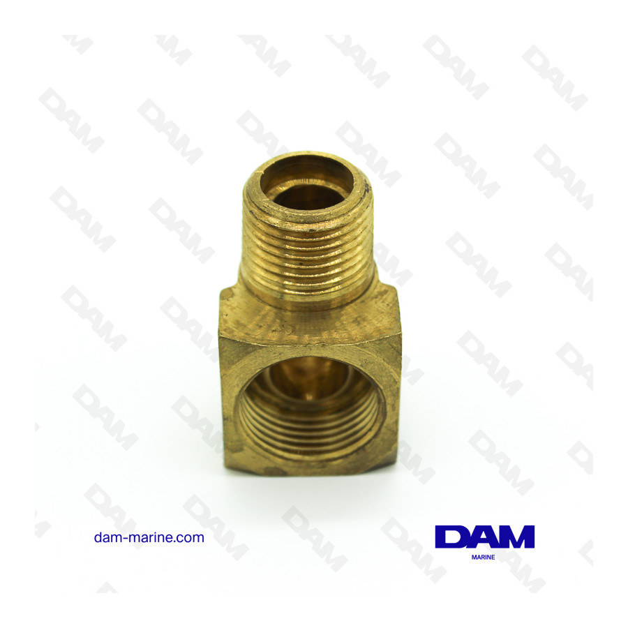 90° CONCAVE ELBOW FITTING MF - 3/8 X 1/2