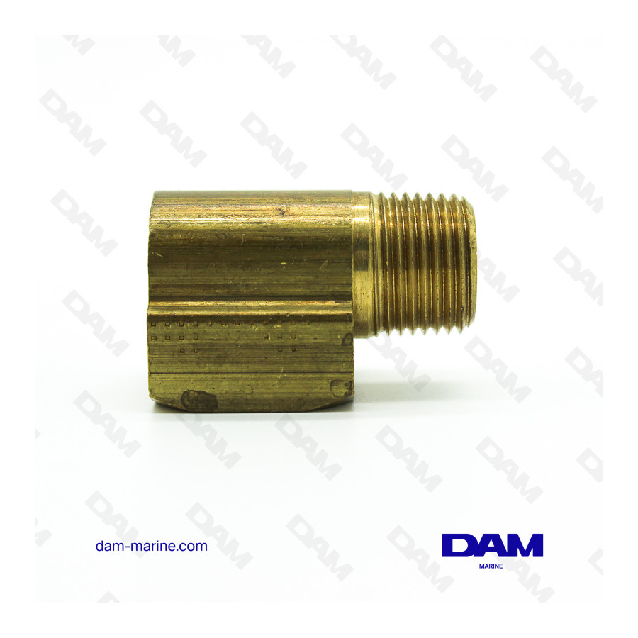90° CONCAVE ELBOW FITTING MF - 3/8 X 1/2