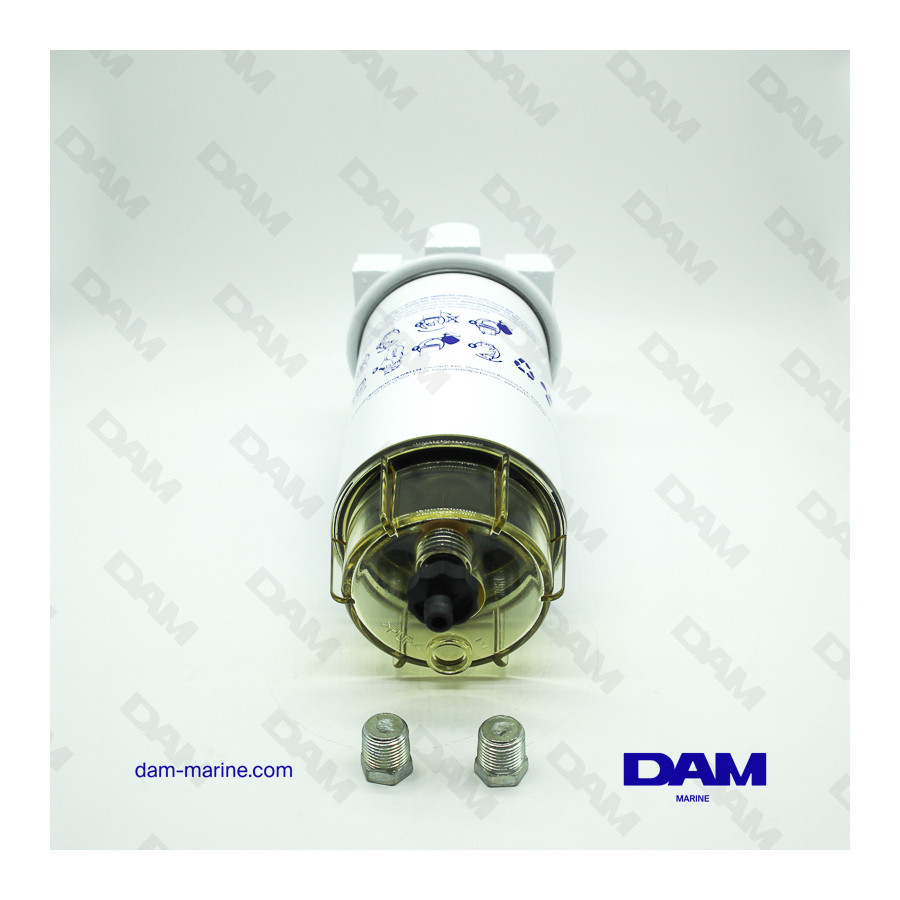 FILTRO DECANTER BENZINA COMPLETO 341L/H - CONTENITORE IN PLASTICA