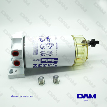 FILTRO DECANTADOR DE GASOLINA COMPLETO 341L/H - RECIPIENTE DE PLÁSTICO