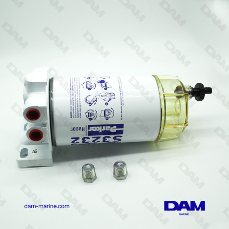 FILTRO DECANTER BENZINA COMPLETO 341L/H - CONTENITORE IN PLASTICA