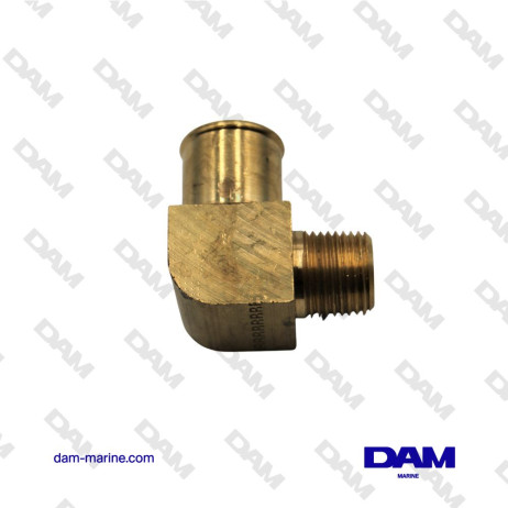RACCORD EAU COUDE LAITON 90° MM - 1/2 X 1
