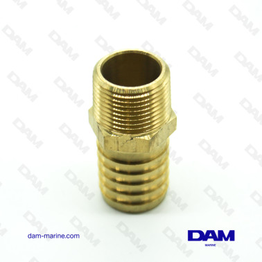 STRAIGHT BRASS WATER CONNECTOR - 3/4 X 25MM