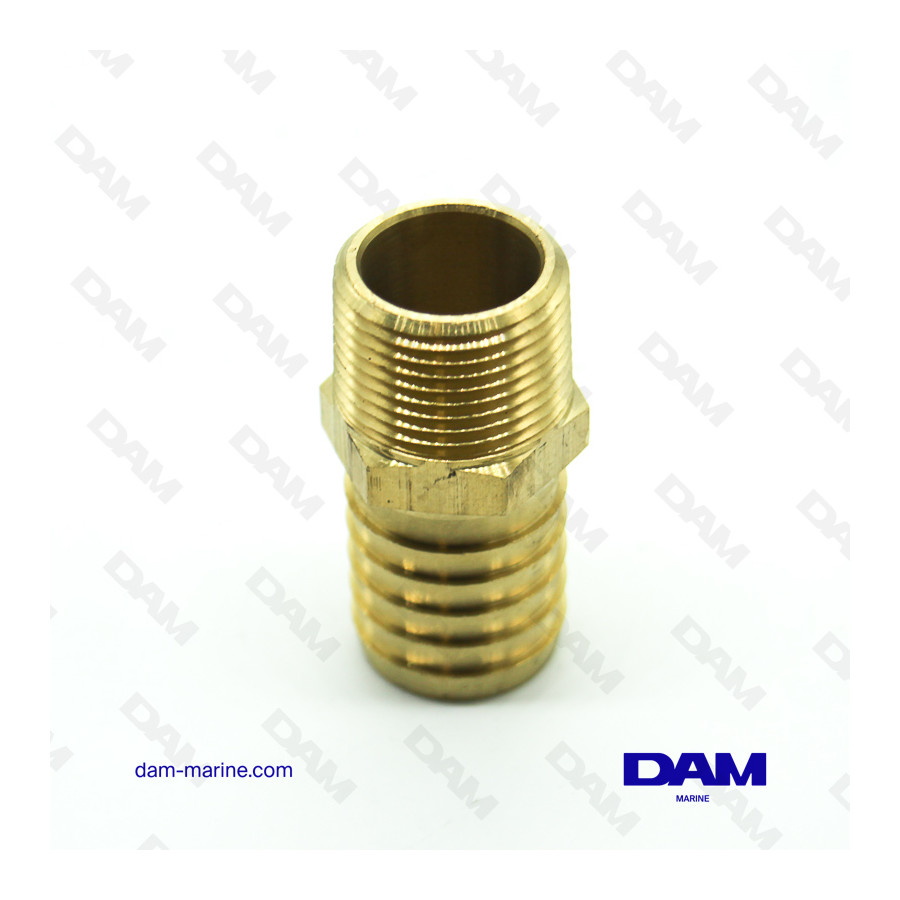 STRAIGHT BRASS WATER CONNECTOR - 3/4 X 25MM