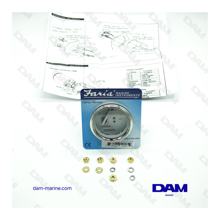 INDICATEUR DE TRIM KRONOS - MERCURY - VOLVO - YAMAHA
