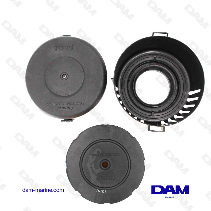 KIT COMPLETO DE CONVERSIÓN DE FILTRO DE AIRE DE PLÁSTICO VOLVO - 15,5 CM