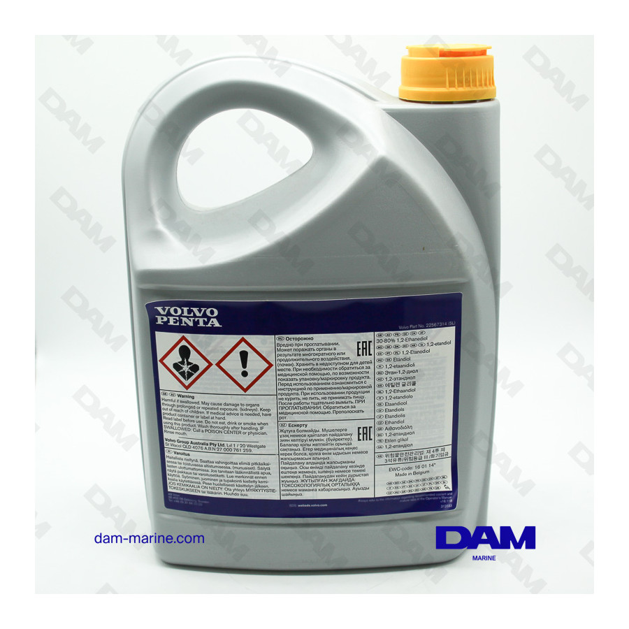VOLVO YELLOW REFRIIDING LIQUID / ORANGE - 5L - OEM