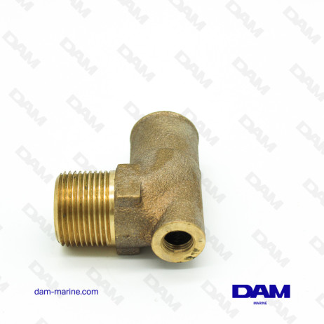 RACCORDO ACQUA GOMITO 90° IN OTTONE MM 1" X 1-1/4