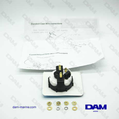 CHARGE INDICATOR VOLTMETER WHITE 10 - 16 VOLTS