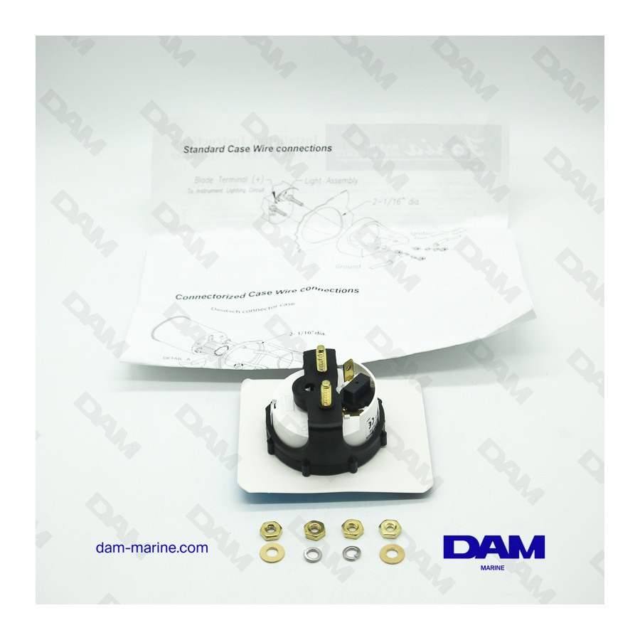 INDICATORE DI CARICA VOLTMETRO BIANCO 10 - 16 VOLT