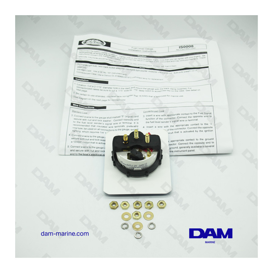 INDICATORE LIVELLO CARBURANTE BIANCO E-1/2-F