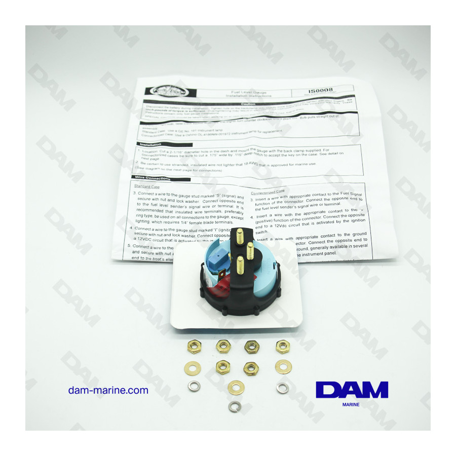 INDICATEUR NIVEAU DE CARBURANT NOIR E-1/2-F