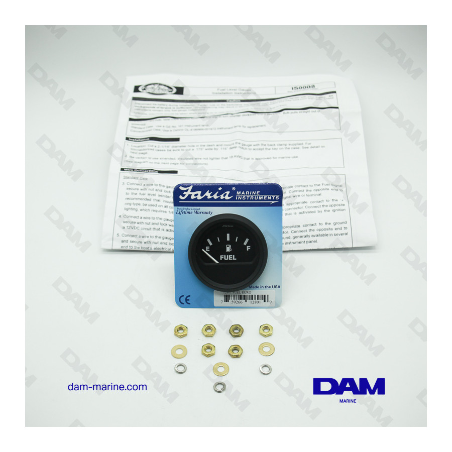 INDICADOR DE NIVEL DE COMBUSTIBLE NEGRO E-1/2-F