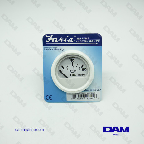 WHITE OIL PRESSURE INDICATOR PSI