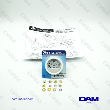 WHITE OIL PRESSURE INDICATOR PSI