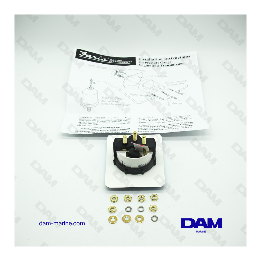 INDICADOR DE PRESIÓN DE ACEITE BLANCO PSI