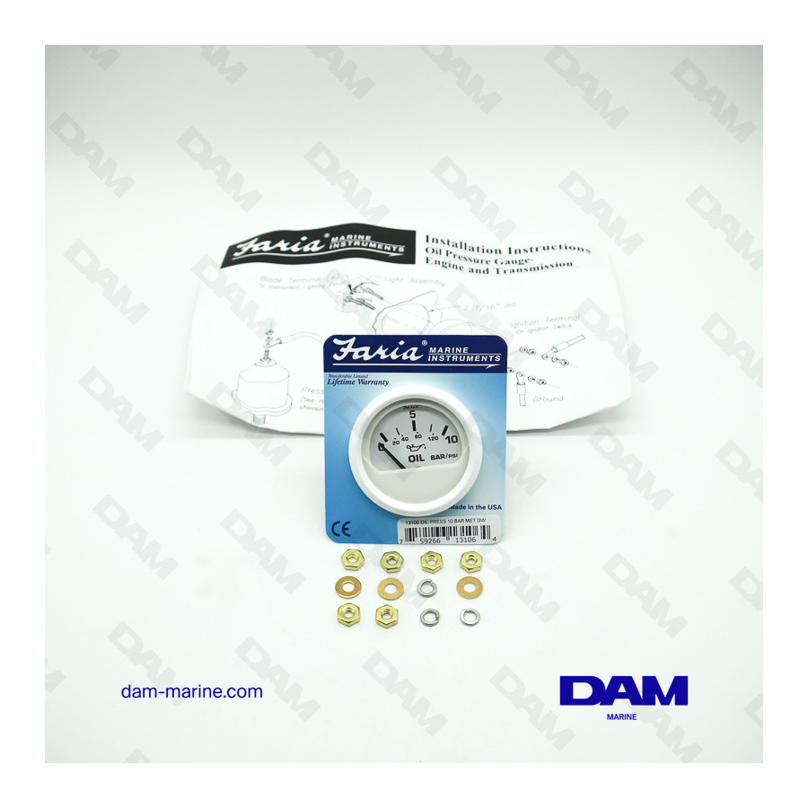 WHITE OIL PRESSURE INDICATOR BAR