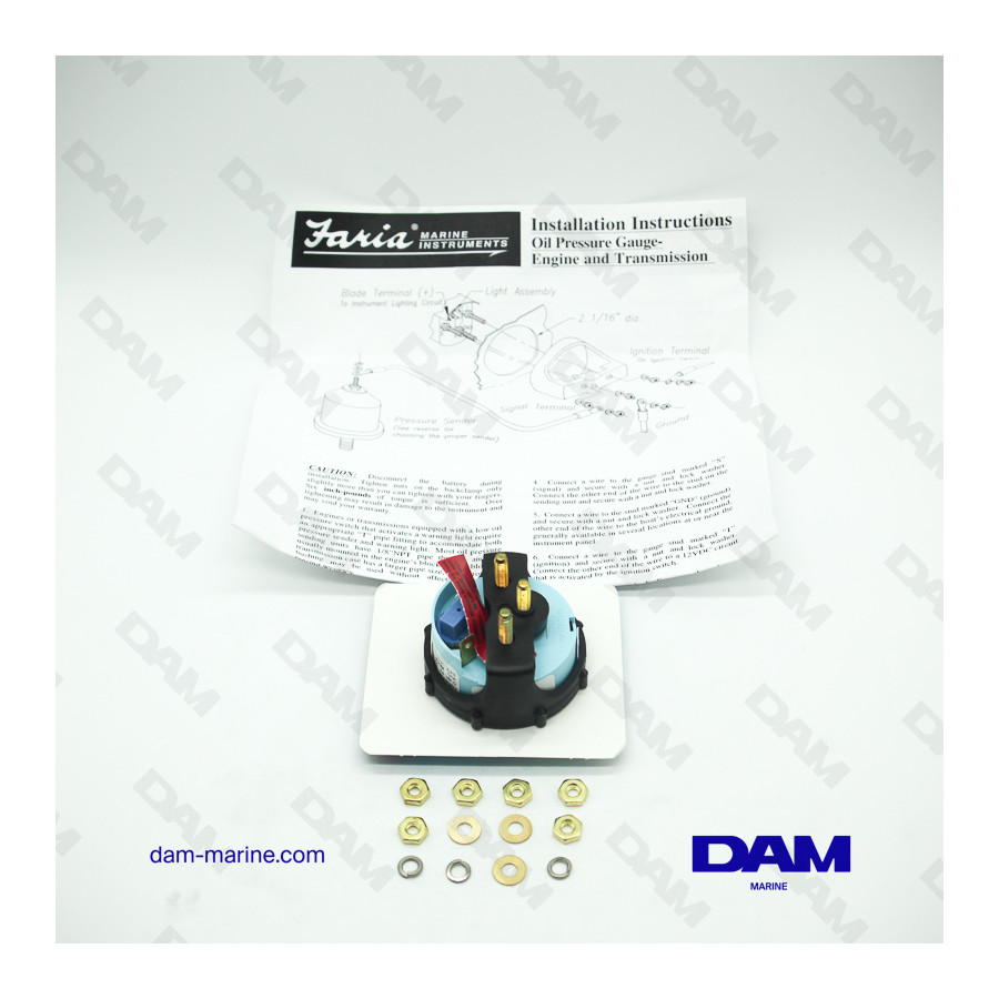 INDICATEUR DE PRESSION HUILE NOIR BAR