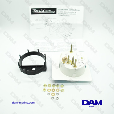 WHITE DIESEL REV COUNTER 0-4000 RPM