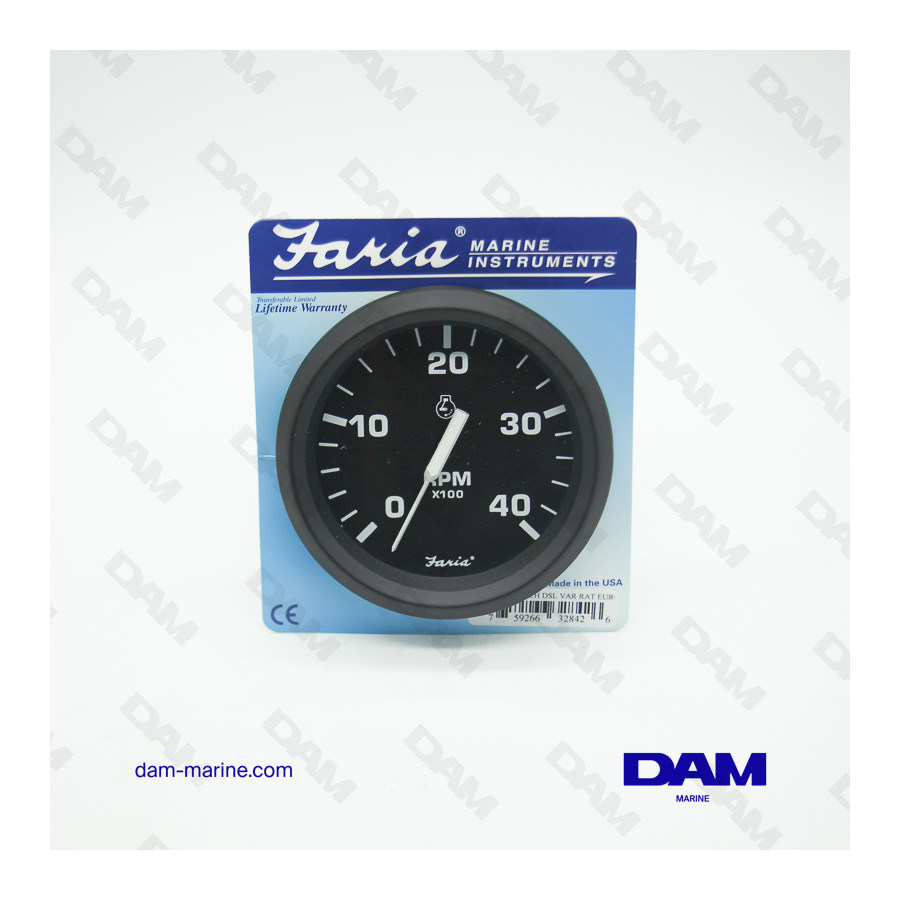 BLACK DIESEL REV COUNTER 0-4000 RPM