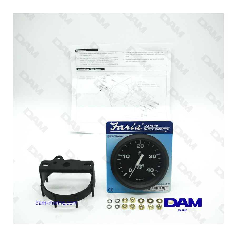 COMPTE TOURS DIESEL NOIR 0-4000 TRS/MIN