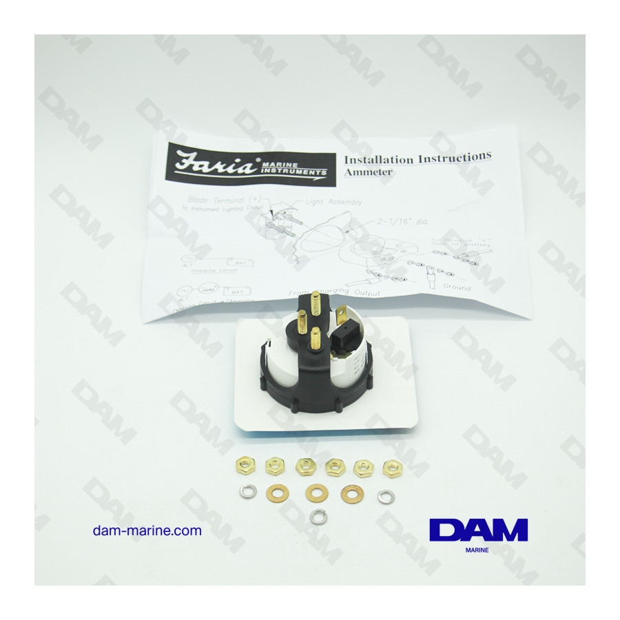 60 AMPS WHITE VOLTAGE INDICATOR AMMETER