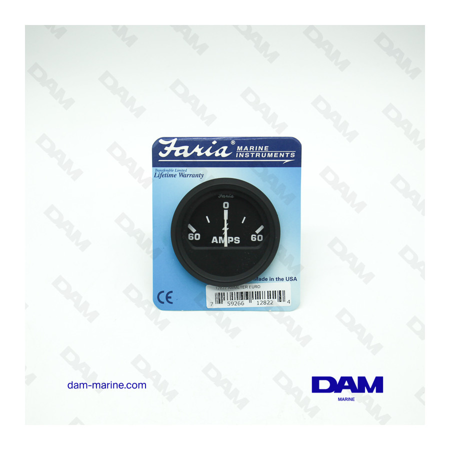 BLACK 60 AMPS VOLTAGE INDICATOR AMMETER