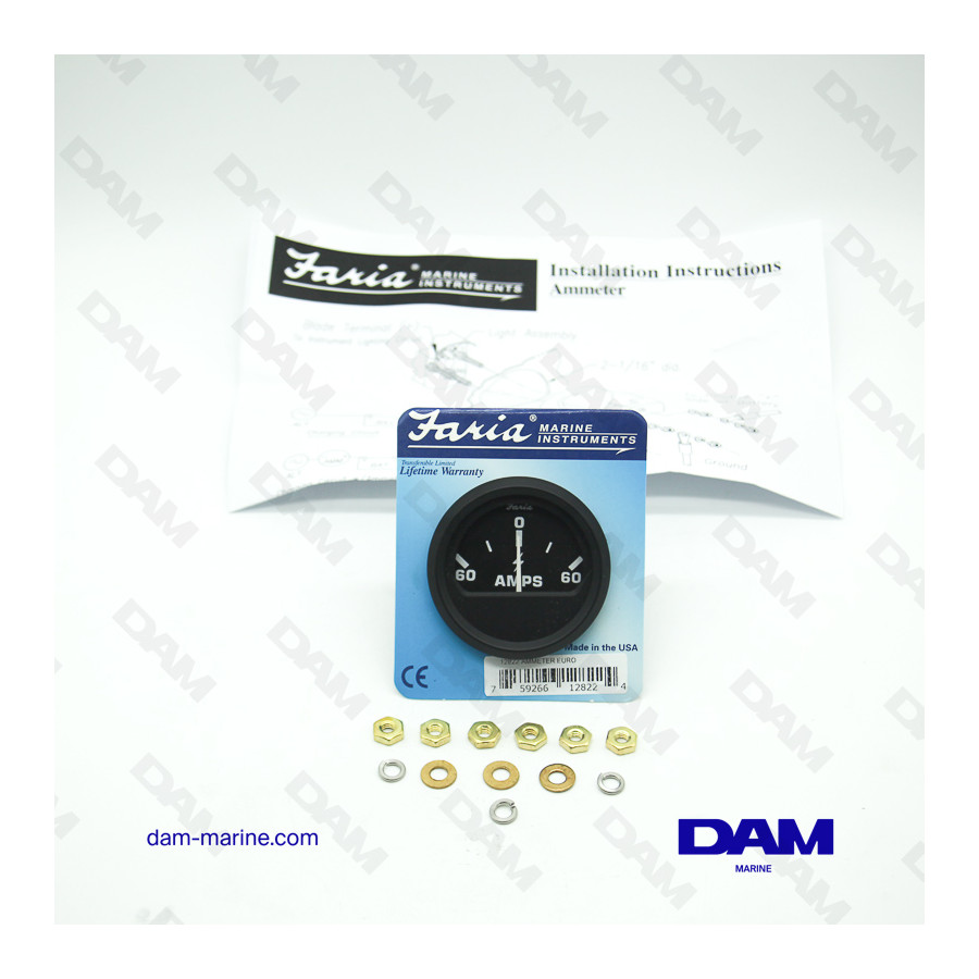 AMPERÍMETRO INDICADOR DE VOLTAJE NEGRO DE 60 AMPERIOS