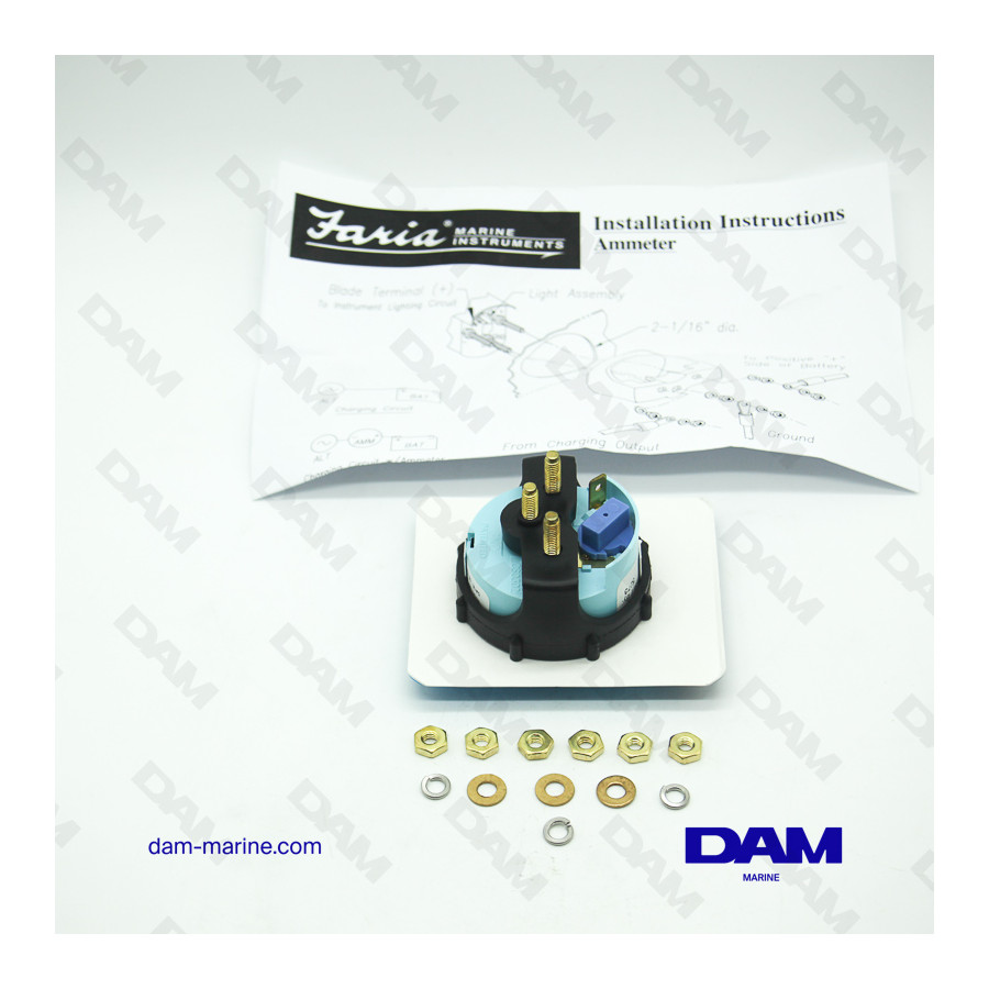 BLACK 60 AMPS VOLTAGE INDICATOR AMMETER