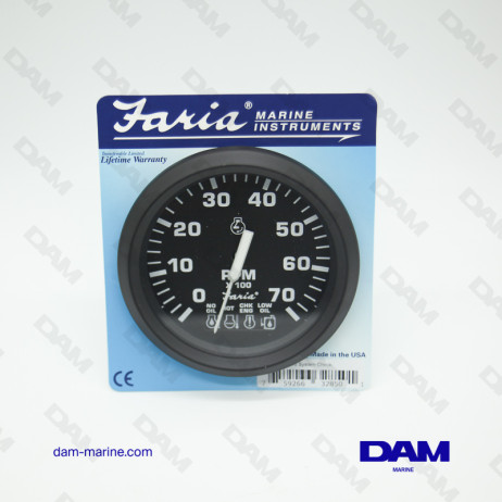 BLACK SYSTEM CHECK BRP REV COUNTER 0-7000 RPM