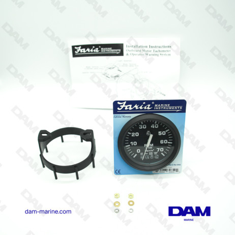 BLACK SYSTEM CHECK BRP REV COUNTER 0-7000 RPM