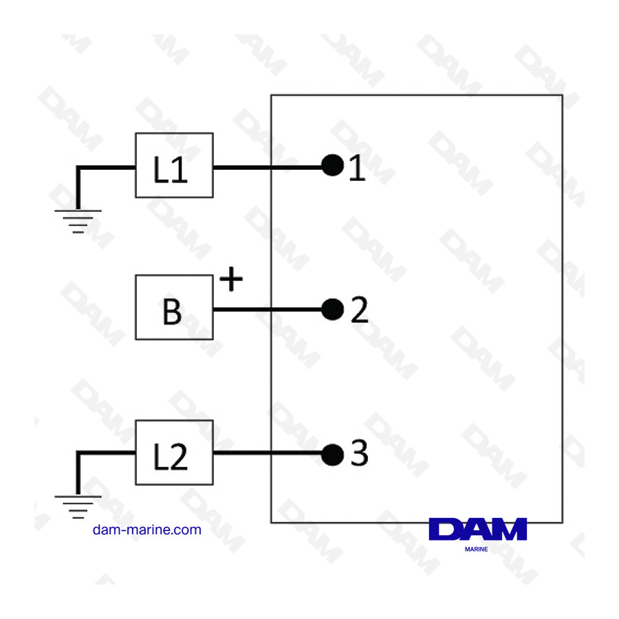 Interruttore a bilanciere impermeabile SPDT On - Off - On 12V