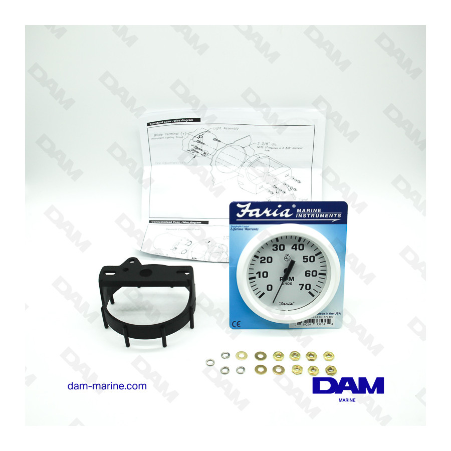 COMPTE TOURS HORSBORD BLANC 0-7000 TRS