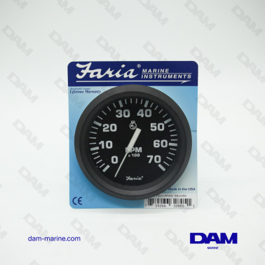 BLACK OUTBOARD REV COUNTER...